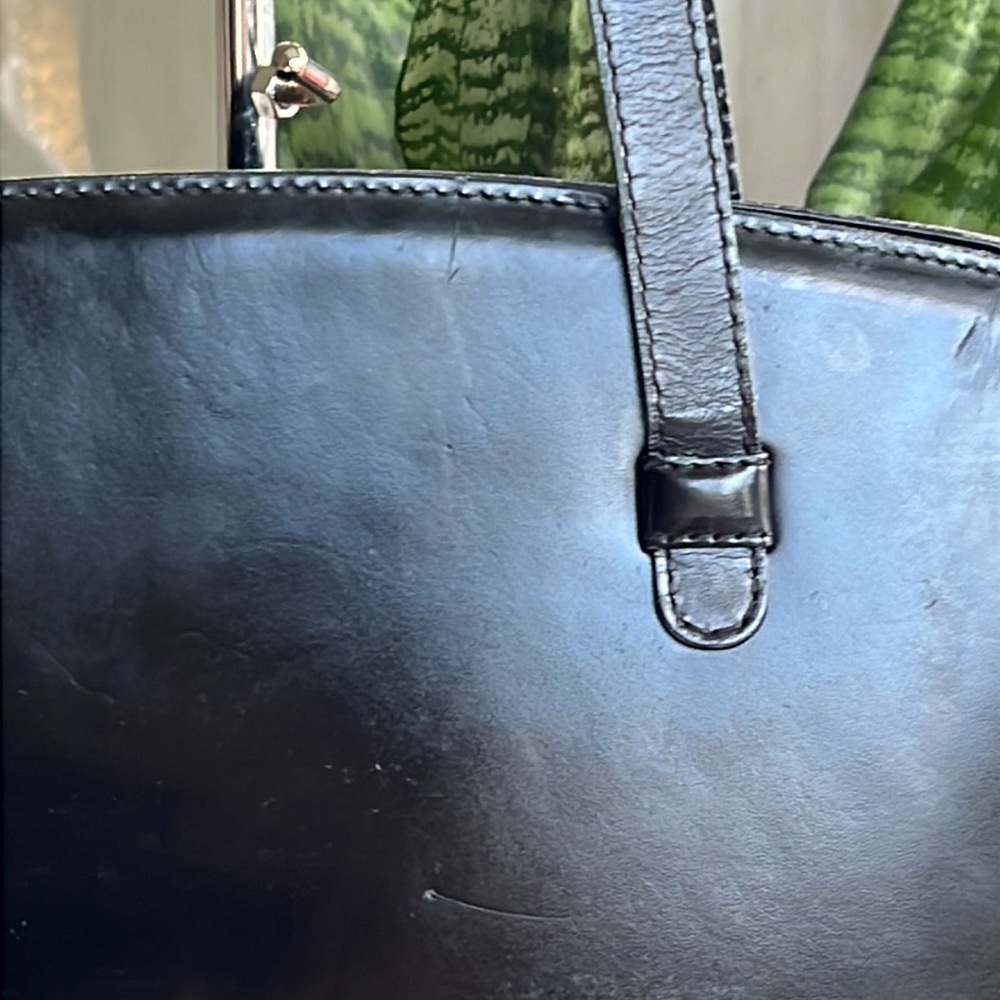Bally vintage, black leather bag with gold BB logo - Picture 11 of 17